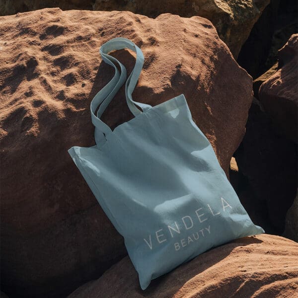 Produktbilde av Vendelas blå tote bag / blått handlenett i bomull