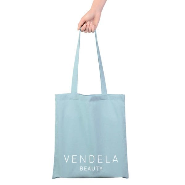 Produktbilde av Vendelas blå tote bag / blått handlenett i bomull