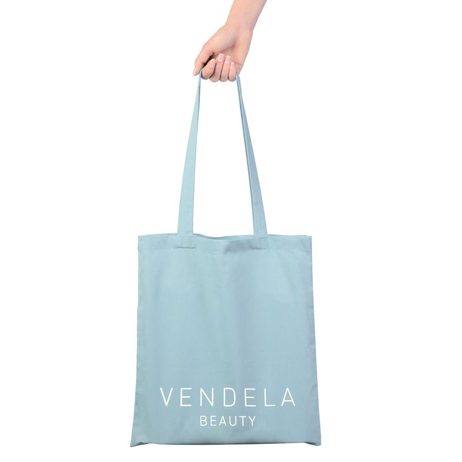 Produktbilde av Vendelas blå tote bag / blått handlenett i bomull